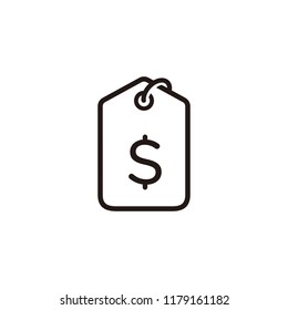 Price tag icon isolated on white background