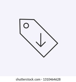 Price tag icon isolated on background. Shopping symbol modern, simple, vector, icon for website design, mobile app, ui. Vector Illustration