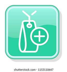 Price Tag Icon. Price Label. Editable stroke flat icons. Simple thin line art logo. Web app button. Vector illustration. 