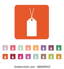 The price tag icon. Label symbol. Flat Vector illustration. Button Set
