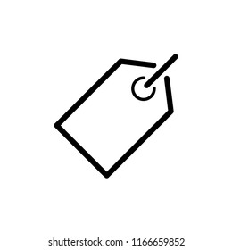 Price tag icon. Tag label icon for websites and apps. Sales label icon on white background. Flat vector illustration.