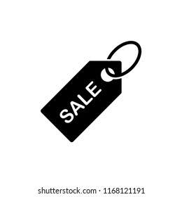 Price tag icon. Tag label icon for websites and apps. Sales label icon on white background. Flat vector illustration.