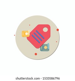 Price tag icon. Tag label icon for websites and apps. Sales label icon on white background. Flat line vector illustration