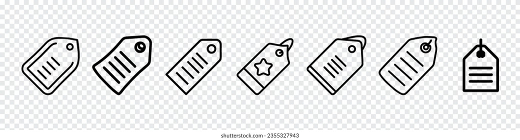 Price tag icon. Tag label icon for websites and apps. Sales label icon on white background. Price Tag icons, label icon, label sign