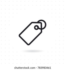 Price tag icon. Tag label icon for websites and apps. Sales label icon on white background. Flat line vector illustration