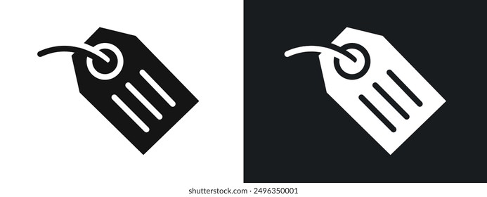 Price tag icon linear graphics set vector in black