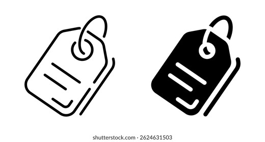 Price tag icon. Linear and silhouette style.