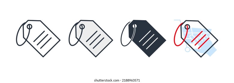 price tag icon logo vector illustration. Tag label symbol template for graphic and web design collection