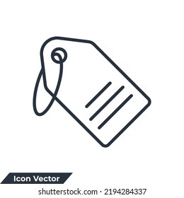 price tag icon logo vector illustration. Tag label symbol template for graphic and web design collection
