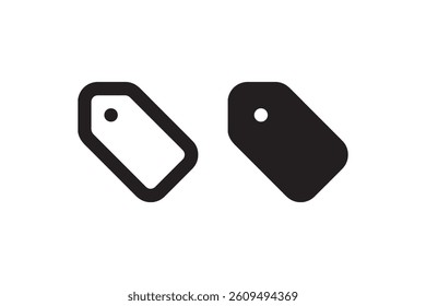 Price tag icon in outline and solid style Vector