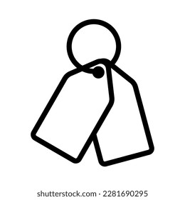 Price Tag Icon Outline Vector Illustration