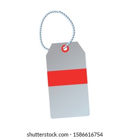 price tag icon over white background, colorful design, vector illustration