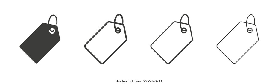 Price tag icon pack. vector illustration