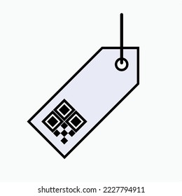 Price  Tag Icon with QR Code. Label Symbol - Vector.