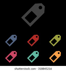 price tag icon set