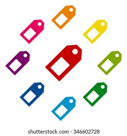 price tag icon set