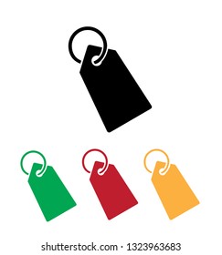 Price tag icon set flat vector illustration isolated on white eps 10