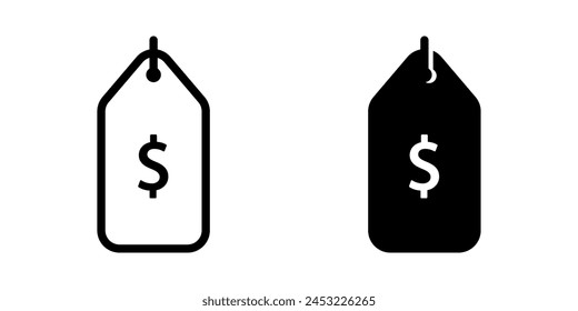 Price tag icon set. flat illustration of vector icon