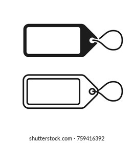 Price tag icon set in flat style isolated vector illustration on white background.