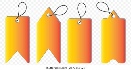 Price tag icon set. Labels, Keywords, Coupons, Categories, Discount. Red, black, outline vector icon in line style design for website, app, UI, isolated on white background. EPS 10 vector illustration