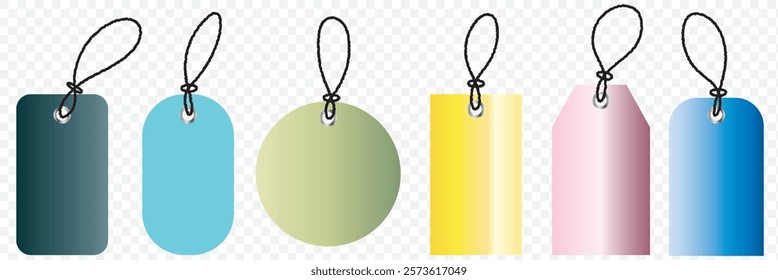 Price tag icon set. Labels, Keywords, Coupons, Categories, Discount. Red, black, outline vector icon in line style design for website, app, UI, isolated on white background. EPS 10. 