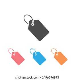 Price tag icon set symbol vector on white background