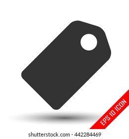 Price tag icon. Simple flat logo of price tag on white background. Vector illustration.