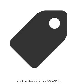 Price tag icon. Simple flat logo of price tag on white background. Vector illustration.