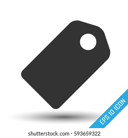 Price tag icon. Simple flat logo of price tag on white background. Vector illustration.