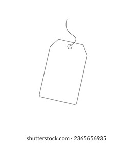 Price tag icon. Simple line design, vector. Shopping, store, sale.