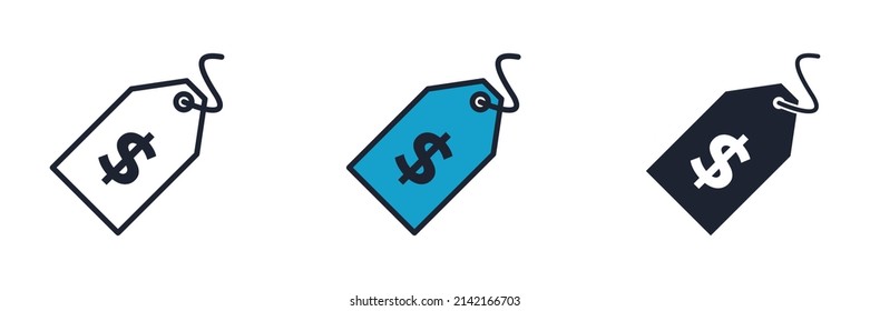 price tag icon symbol template for graphic and web design collection logo vector illustration