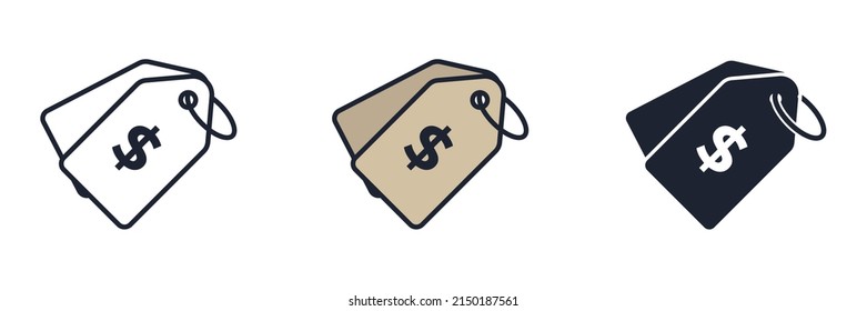 price tag icon symbol template for graphic and web design collection logo vector illustration