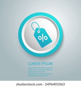 Price tag icon symbol vector on white background