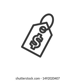 Price tag icon template color editable. Price tag symbol vector sign isolated on white background.
