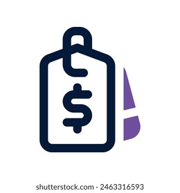 price tag icon. vector dual tone icon for your website, mobile, presentation, and logo design.