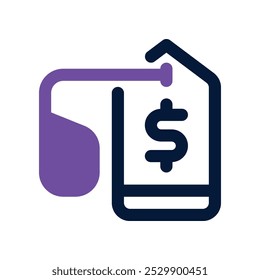 Icono de la etiqueta del Precio. Icono dual del Vector para su Sitio web, móvil, presentación, y diseño del logotipo.