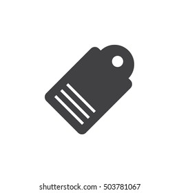 Price tag icon vector, filled flat sign, solid pictogram isolated on white, logo illustration