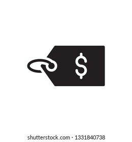 price tag icon vector glyph design