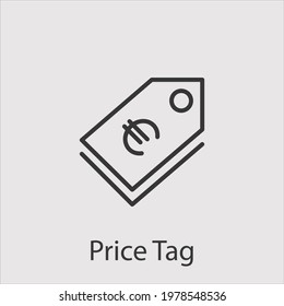 price tag icon vector icon.Editable stroke.linear style sign for use web design and mobile apps,logo.Symbol illustration.Pixel vector graphics - Vector