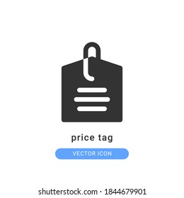 ilustración vectorial de icono de etiqueta de precio. diseño de glifo de icono de etiqueta de precio.