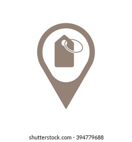 price tag icon, vector illustration. Flat design style
