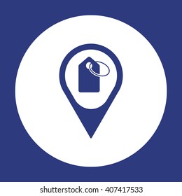 price tag icon, vector illustration. Flat design style