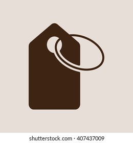 price tag icon, vector illustration. Flat design style