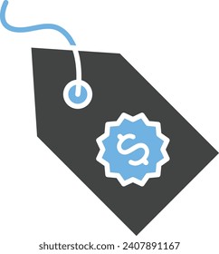 Imagen vectorial de icono de etiqueta de precio. Adecuado para aplicaciones web móviles y medios de impresión.