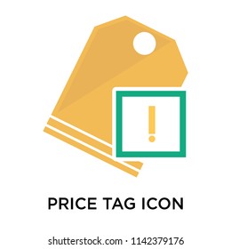 Price tag icon vector isolated on white background for your web and mobile app design, Price tag logo concept