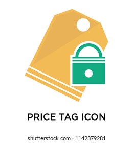Price tag icon vector isolated on white background for your web and mobile app design, Price tag logo concept