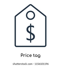 Price tag icon vector isolated on white background, Price tag transparent sign , thin symbols or lined elements in outline style