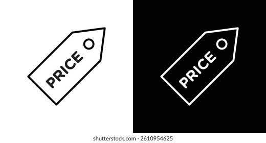 Price tag icon Vector isolated outline drawing.