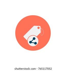 Price tag icon. Vector label. Store coupon sign. Share icon