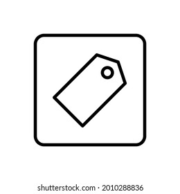 Price tag icon vector line square style